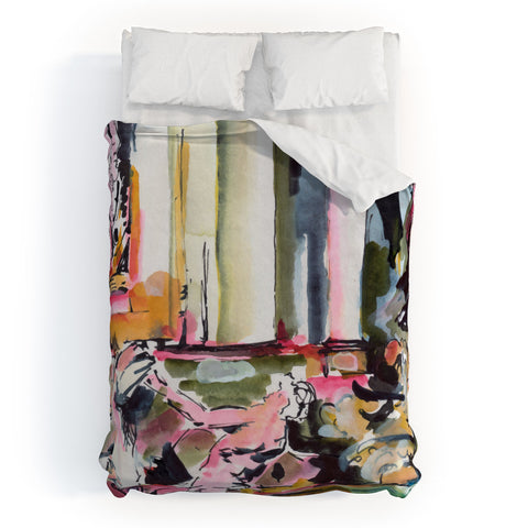 Ginette Fine Art Trevi Fountain Rome Italy 3 Duvet Cover