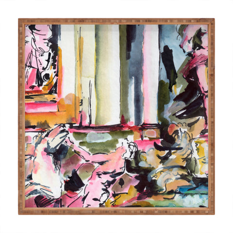 Ginette Fine Art Trevi Fountain Rome Italy 3 Square Tray