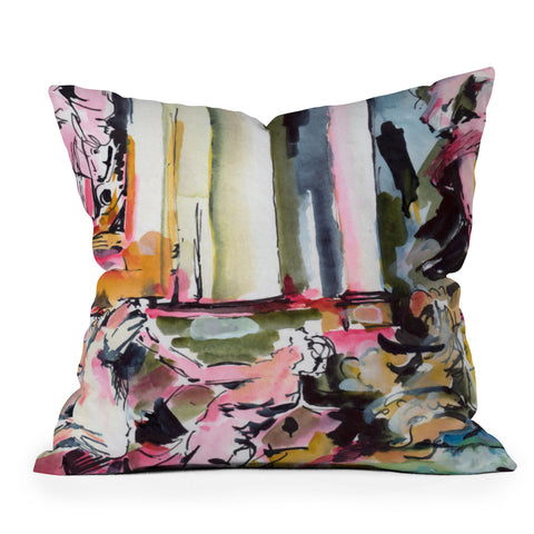 Ginette Fine Art Trevi Fountain Rome Italy 3 Throw Pillow