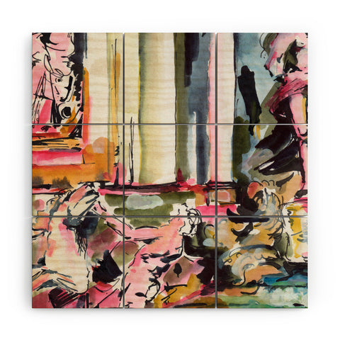 Ginette Fine Art Trevi Fountain Rome Italy 3 Wood Wall Mural