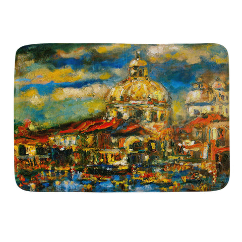 Ginette Fine Art Venice At Night Memory Foam Bath Mat