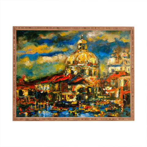Ginette Fine Art Venice At Night Rectangular Tray