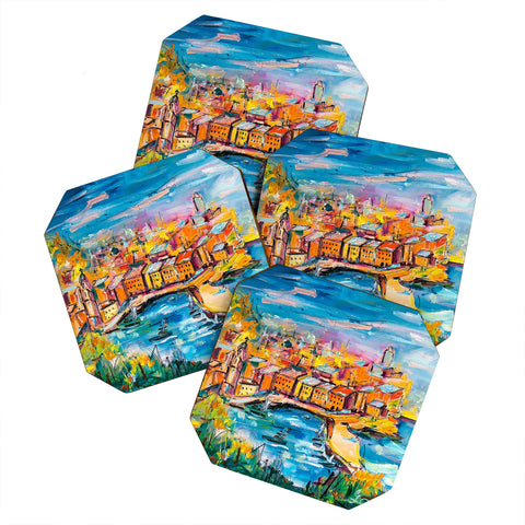 Ginette Fine Art Vernazza Coaster Set