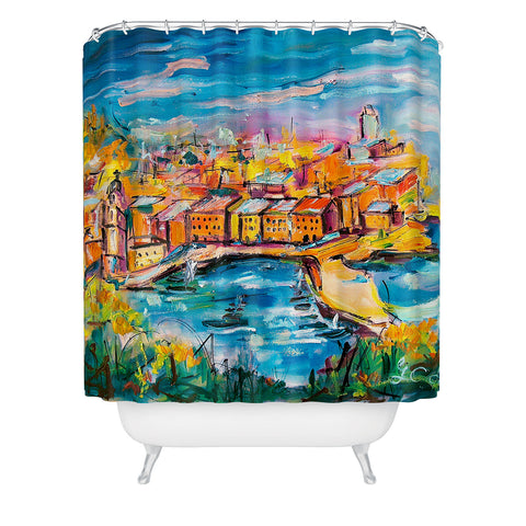Ginette Fine Art Vernazza Shower Curtain