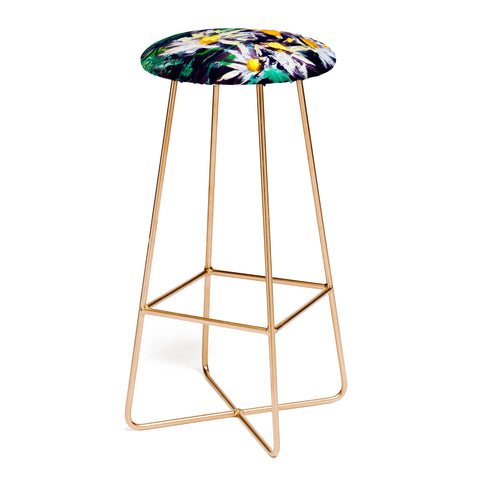 Ginette Fine Art White Daisies Bar Stool
