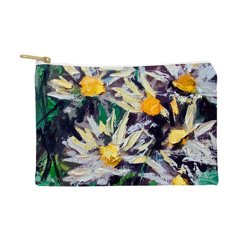 Ginette Fine Art White Daisies Pouch