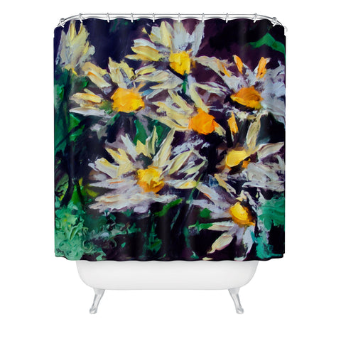 Ginette Fine Art White Daisies Shower Curtain