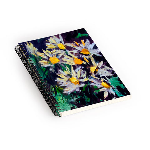 Ginette Fine Art White Daisies Spiral Notebook