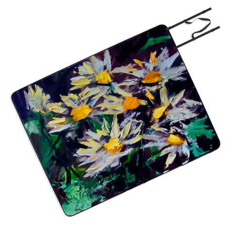 Ginette Fine Art White Daisies Picnic Blanket