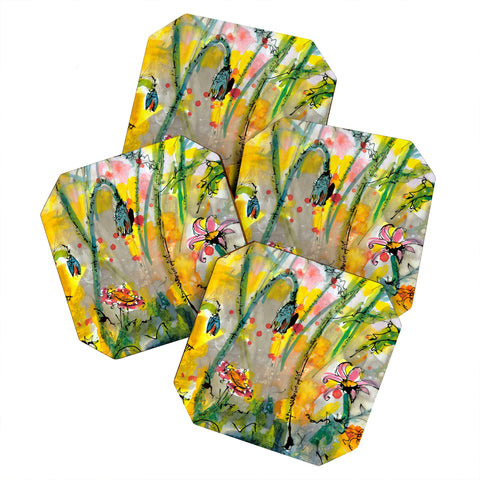 Ginette Fine Art Wildflowers 1 Coaster Set