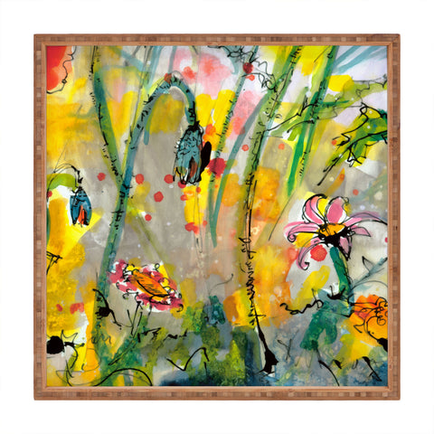 Ginette Fine Art Wildflowers 1 Square Tray
