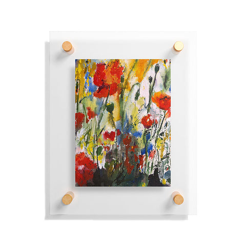 Ginette Fine Art Wildflowers Poppies 1 Floating Acrylic Print