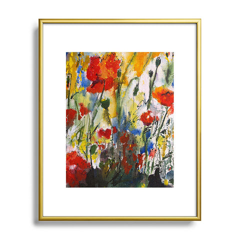 Ginette Fine Art Wildflowers Poppies 1 Metal Framed Art Print
