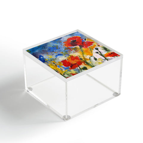 Ginette Fine Art Wildflowers Poppies 2 Acrylic Box