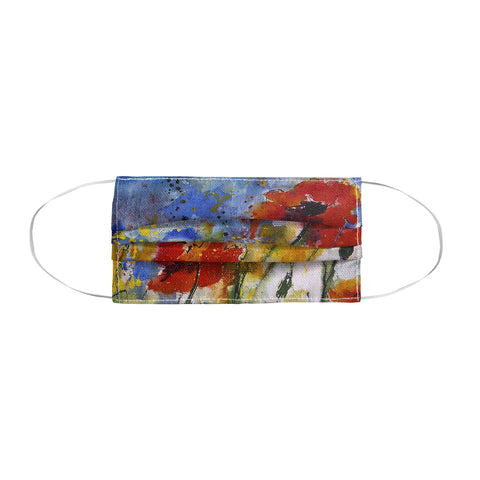 Ginette Fine Art Wildflowers Poppies 2 Face Mask