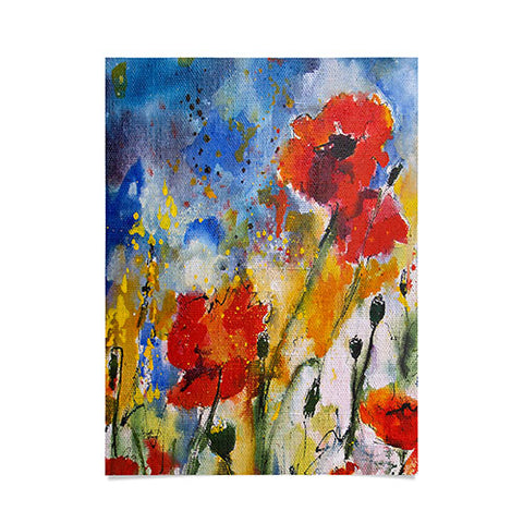 Ginette Fine Art Wildflowers Poppies 2 Poster