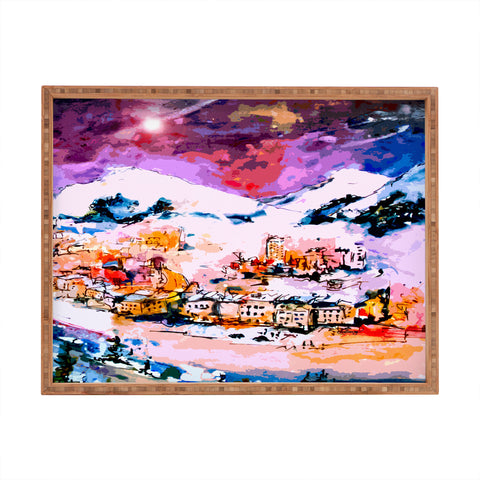 Ginette Fine Art Winter Star Rectangular Tray