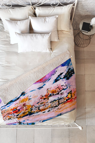 Ginette Fine Art Winter Star Fleece Throw Blanket