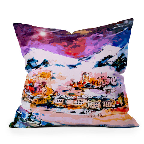 Ginette Fine Art Winter Star Throw Pillow