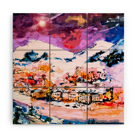 Ginette Fine Art Winter Star Wood Wall Mural