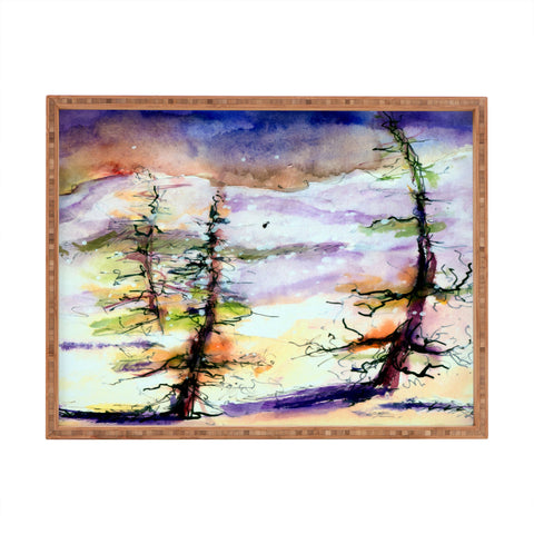 Ginette Fine Art Winter Trees Rectangular Tray