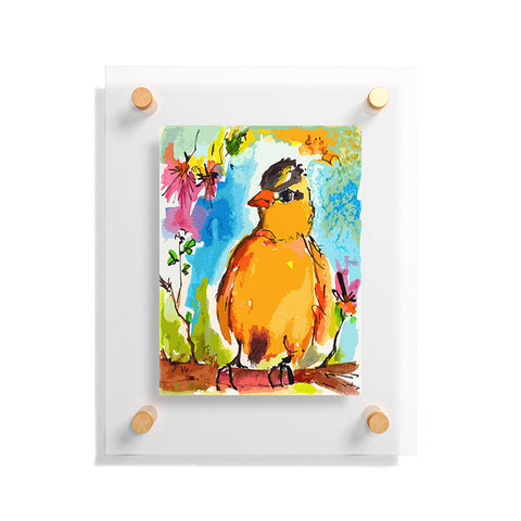 Ginette Fine Art Yellow Bird Floating Acrylic Print