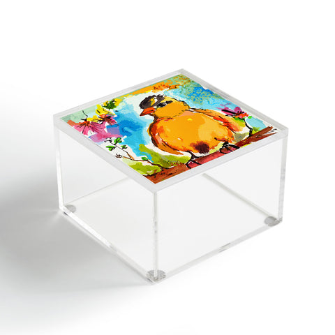 Ginette Fine Art Yellow Bird Acrylic Box