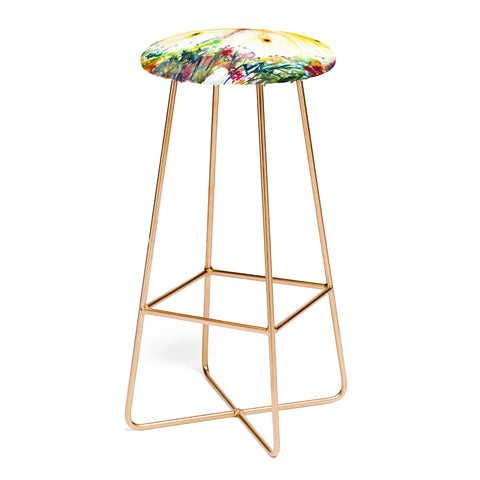 Ginette Fine Art Yellow Butterfly Bar Stool