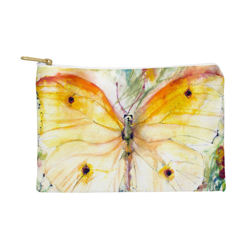 Ginette Fine Art Yellow Butterfly Pouch