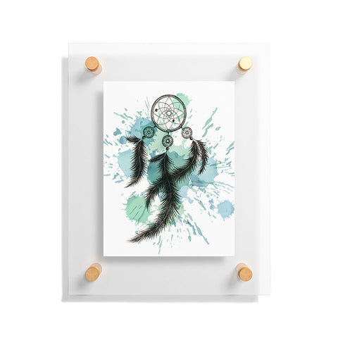 Ginger Pigg BLUE DREAM CATCHER Floating Acrylic Print