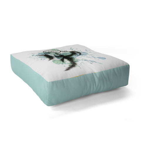 Ginger Pigg BLUE DREAM CATCHER Floor Pillow Square