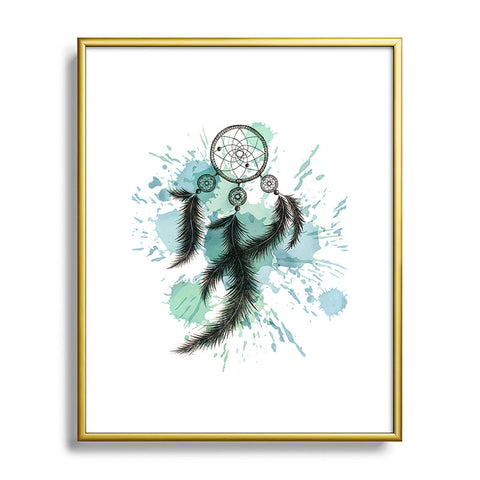 Ginger Pigg BLUE DREAM CATCHER Metal Framed Art Print