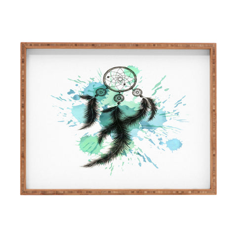 Ginger Pigg BLUE DREAM CATCHER Rectangular Tray