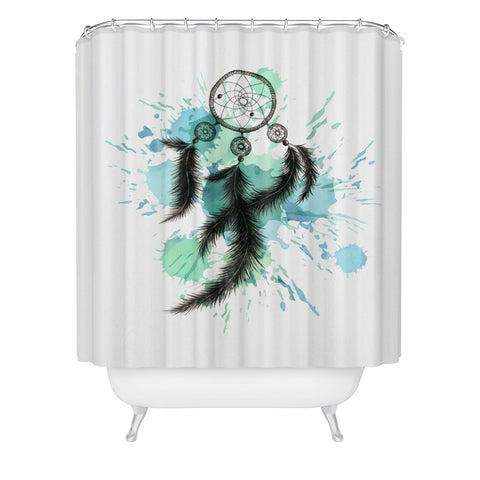 Ginger Pigg BLUE DREAM CATCHER Shower Curtain