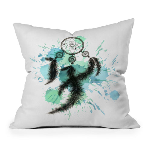 Ginger Pigg BLUE DREAM CATCHER Throw Pillow