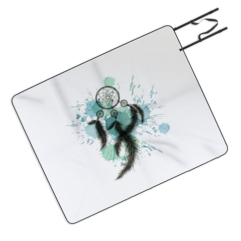 Ginger Pigg BLUE DREAM CATCHER Picnic Blanket