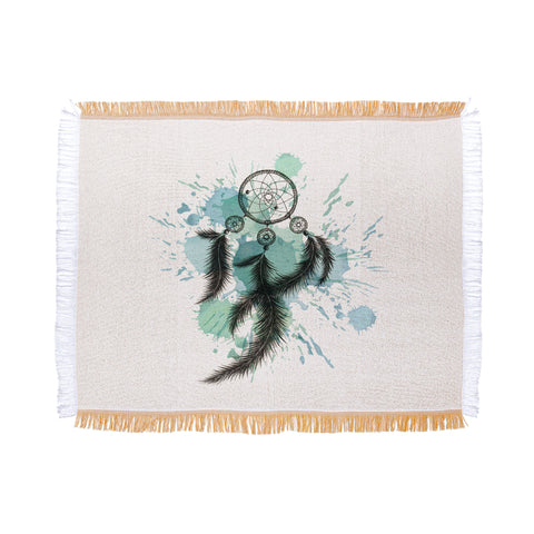 Ginger Pigg BLUE DREAM CATCHER Throw Blanket