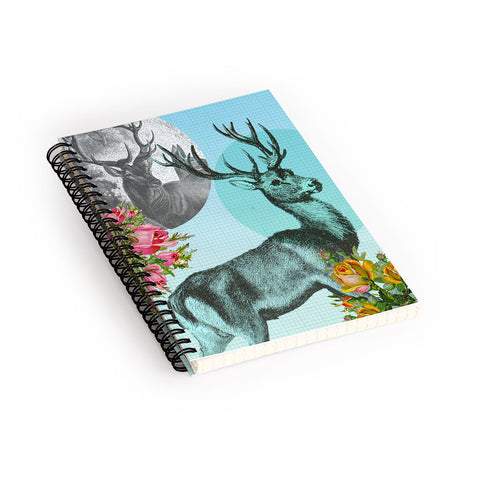 Ginger Pigg Blue Stag Spiral Notebook