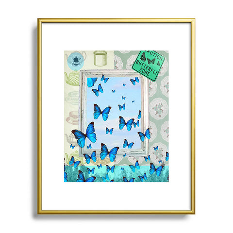 Ginger Pigg Butterfly Zone Metal Framed Art Print