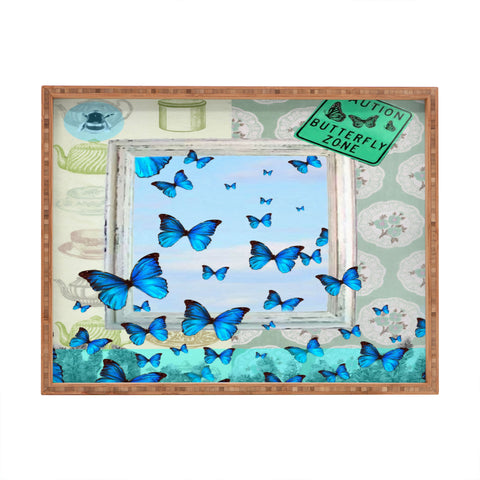 Ginger Pigg Butterfly Zone Rectangular Tray