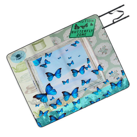 Ginger Pigg Butterfly Zone Picnic Blanket