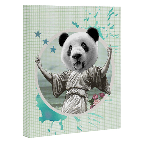 Ginger Pigg DANCING SUPER PANDA Art Canvas