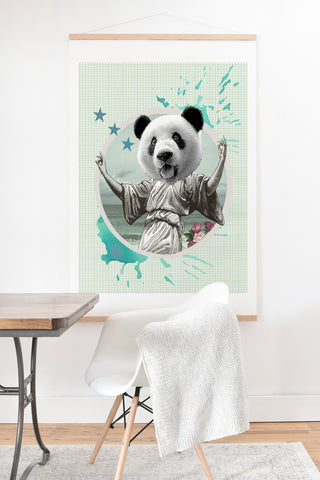 Ginger Pigg DANCING SUPER PANDA Art Print And Hanger