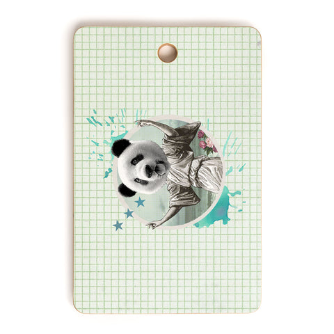 Ginger Pigg DANCING SUPER PANDA Cutting Board Rectangle