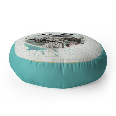 Ginger Pigg DANCING SUPER PANDA Floor Pillow Round