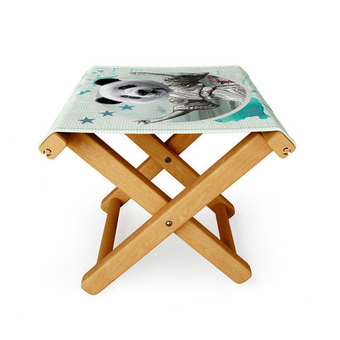 Ginger Pigg DANCING SUPER PANDA Folding Stool