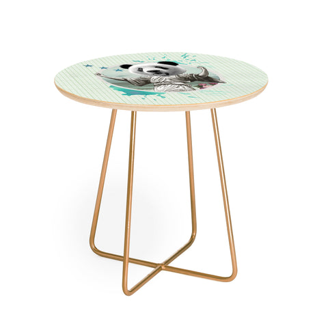 Ginger Pigg DANCING SUPER PANDA Round Side Table
