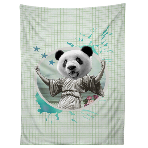 Ginger Pigg DANCING SUPER PANDA Tapestry