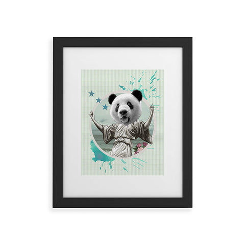 Ginger Pigg DANCING SUPER PANDA Framed Art Print