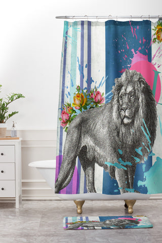 Ginger Pigg Hear Me Roar Shower Curtain And Mat